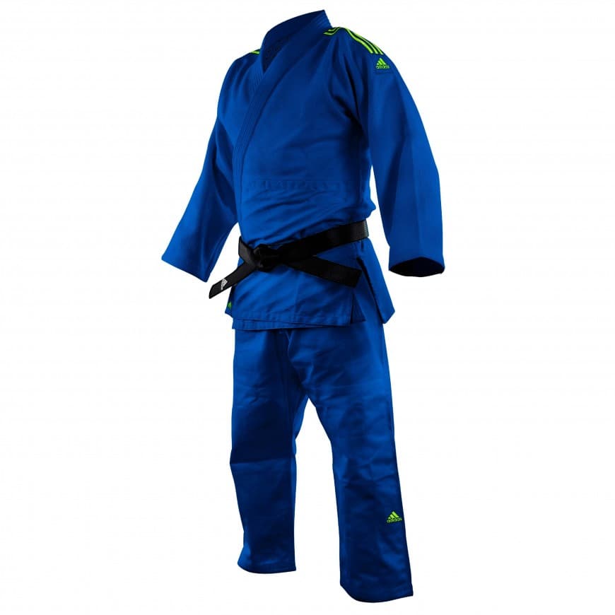 Judogi ADIDAS CONTEST Azul 650 gr (Bandas Verdes)