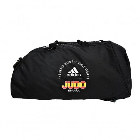 BOLSA ADIDAS "CONV.2 EN 1 JUDO" (BANDERA ESPAÑA) NEGRO
