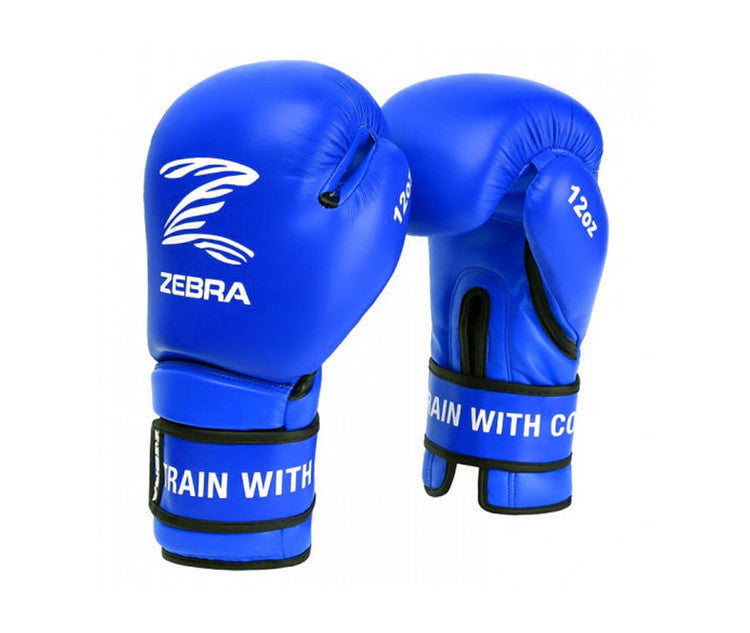 GUANTE BOXEO ZEBRA PERFORMANCE CUERO AZUL