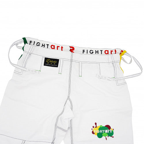 GI BLANCO ENTRENAMIENTO COMPETICIÓN EDICIÓN LIMITADA AQUARIOSS  FIGHT ART