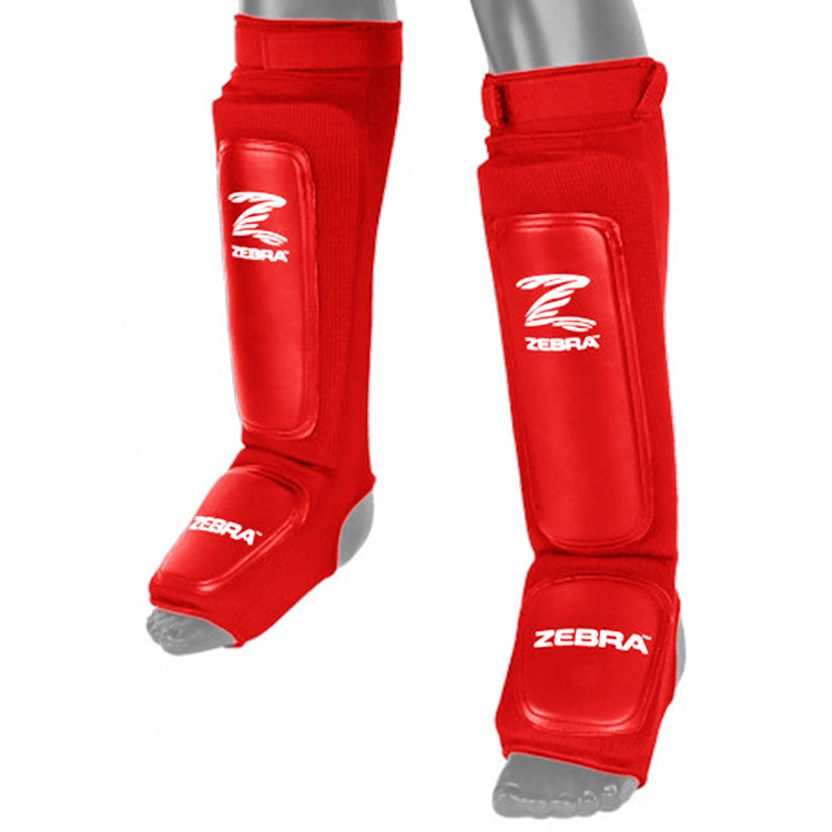 ESPINILLERA ROJA ZEBRA PERFORMANCE ELÁSTICA
