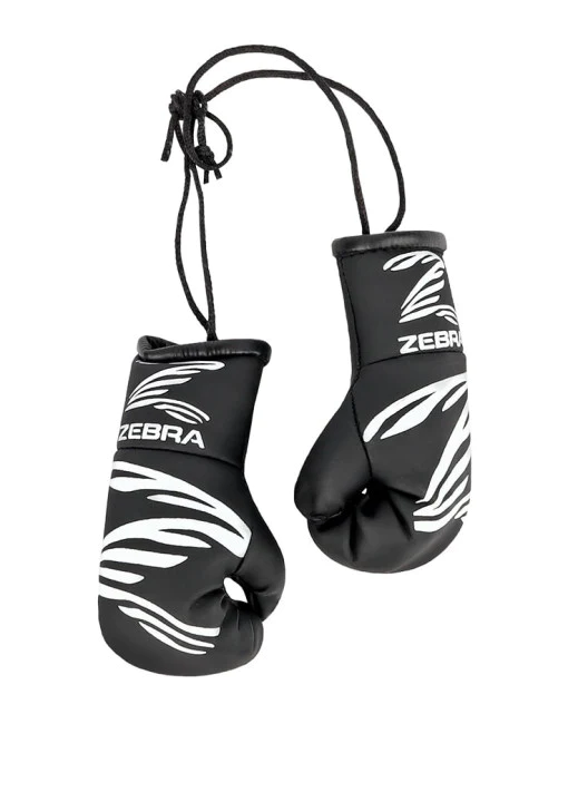 ADORNO MINI GUANTES NEGROS  ZEBRA
