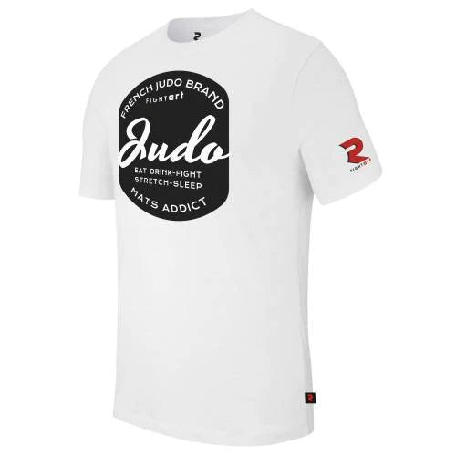 Camiseta Blanca JUDO "Modelo Blason" FIGHT ART