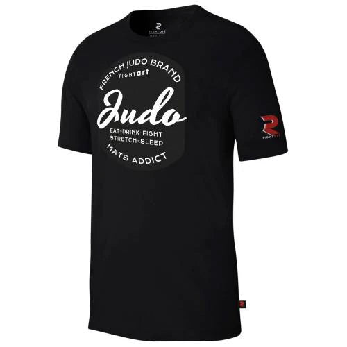 Camiseta Negra JUDO "Modelo Blason" FIGHT ART