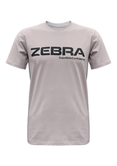 CAMISETA ZEBRA MANGA CORTA GRIS