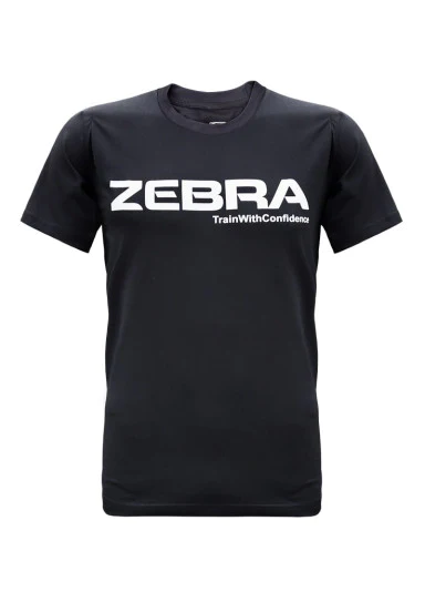 CAMISETA ZEBRA MANGA CORTA NEGRA