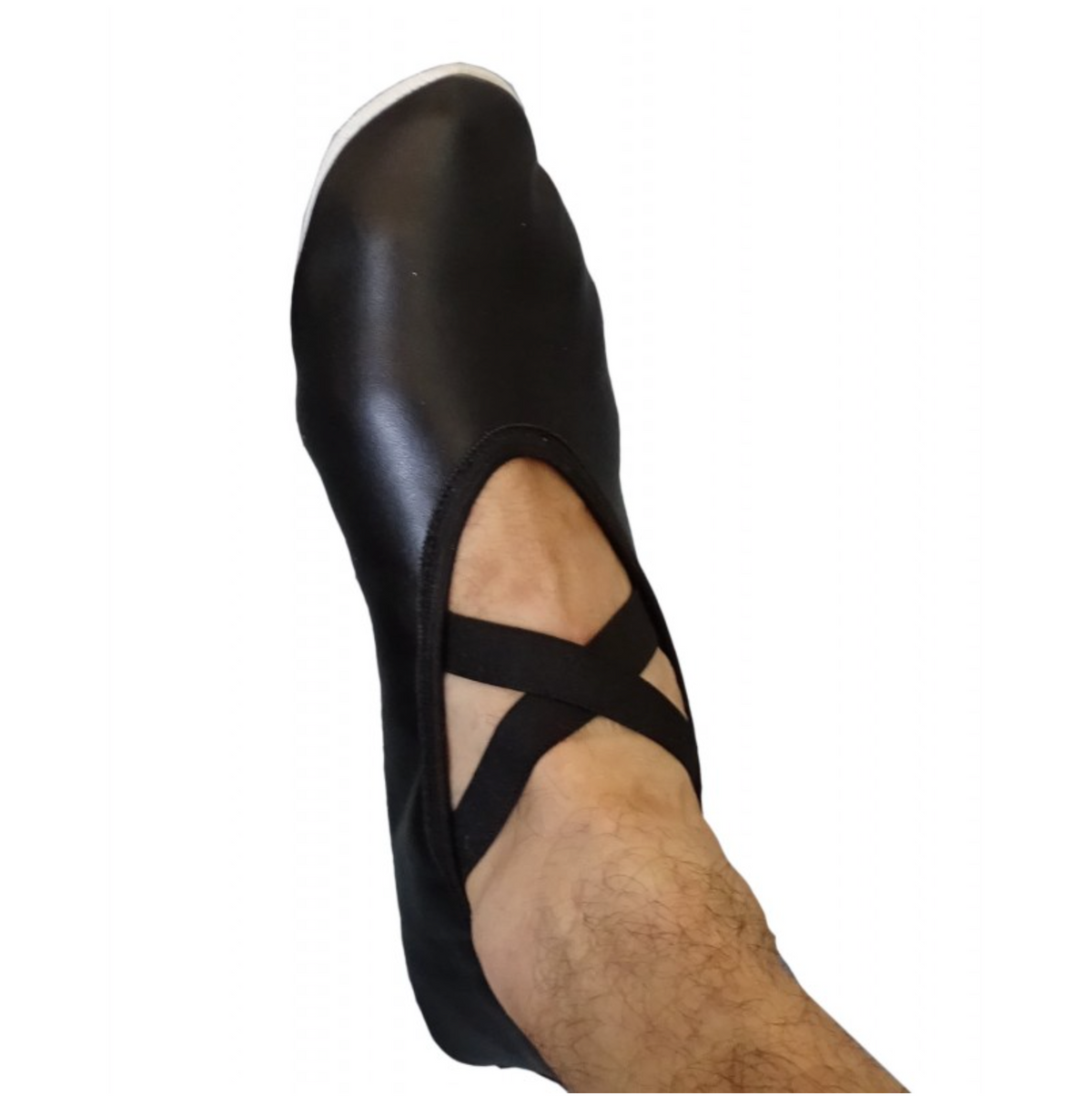 Zapatilla ajustada con goma y suela de serraje