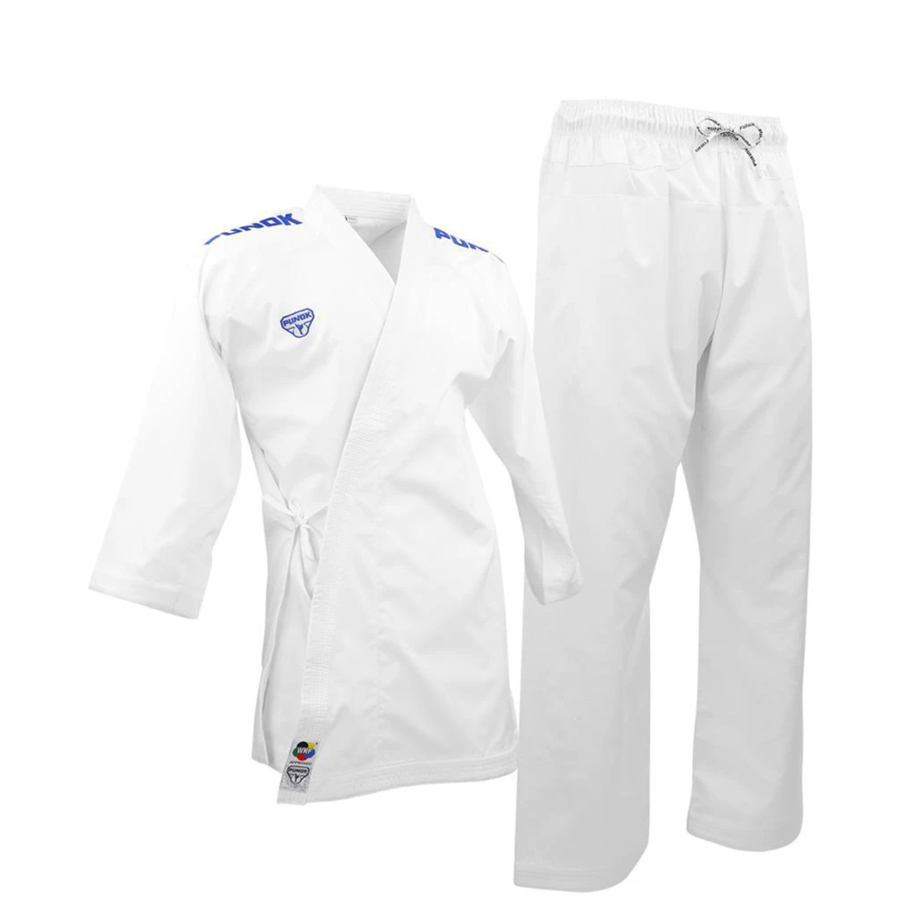 Karategi KUMITE PUNOK BLITZ II 2 CHAQUETAS LOGO AZUL + LOGO ROJO PUNOK