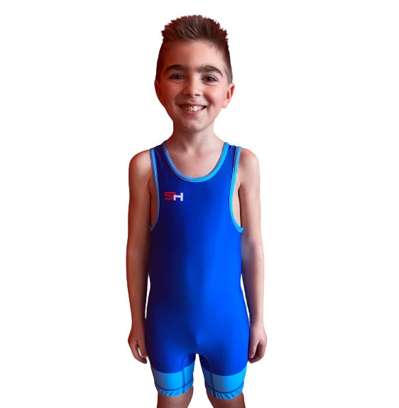 MALLA DE LUCHA INFANTIL AZUL STRONGEST HERO