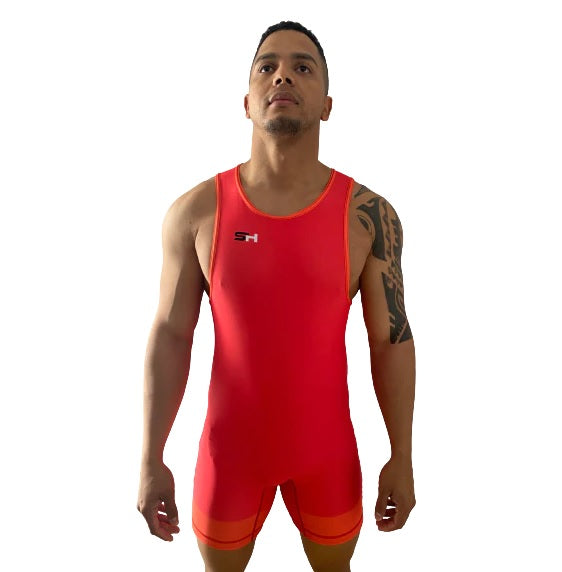 MALLA DE LUCHA MASCULINA ROJA STRONGEST HERO