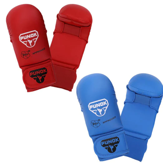 KARATEGI KUMITE BLITZ I LOGO AZUL PUNOK + PROTECCIONES COMPLETAS + CINTURONES
