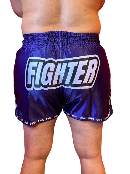 SHORT MUAY THAI "FIGHTER" AZUL STRONGEST HERO