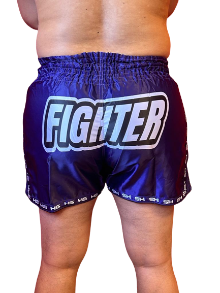 SHORT MUAY THAI "FIGHTER" AZUL STRONGEST HERO