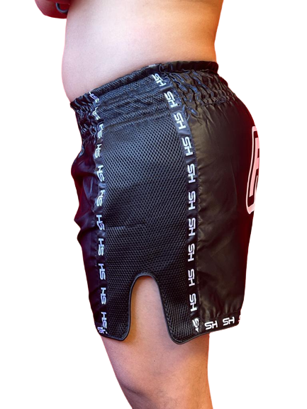 SHORT MUAY THAI "FIGHTER" NEGRO STRONGEST HERO