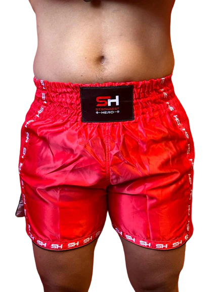 SHORT MUAY THAI "FIGHTER" ROJO STRONGEST HERO