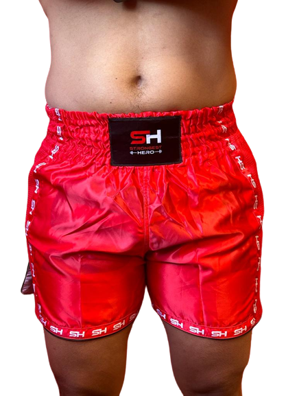 SHORT MUAY THAI "FIGHTER" ROJO STRONGEST HERO
