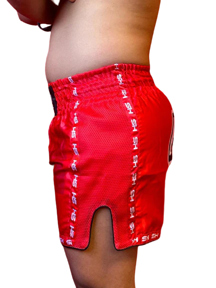 SHORT MUAY THAI "FIGHTER" ROJO STRONGEST HERO
