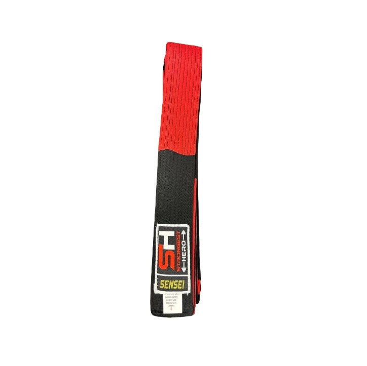 CINTURON SH NEGRO/ROJO SENSEI (CALIDAD PREMIUM)