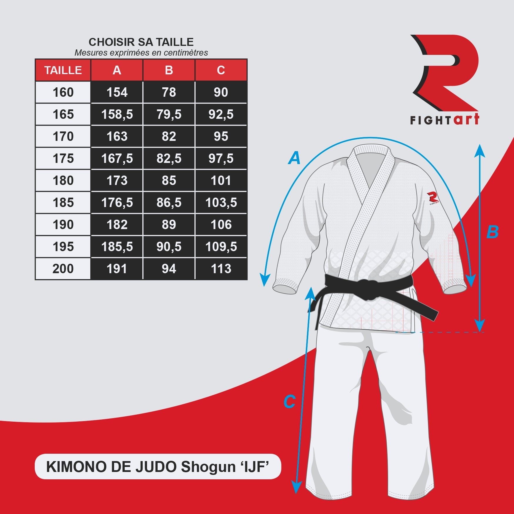 PACK JUDOGI SHOGUN IJF 730GR BLANCO + AZUL FIGHTART