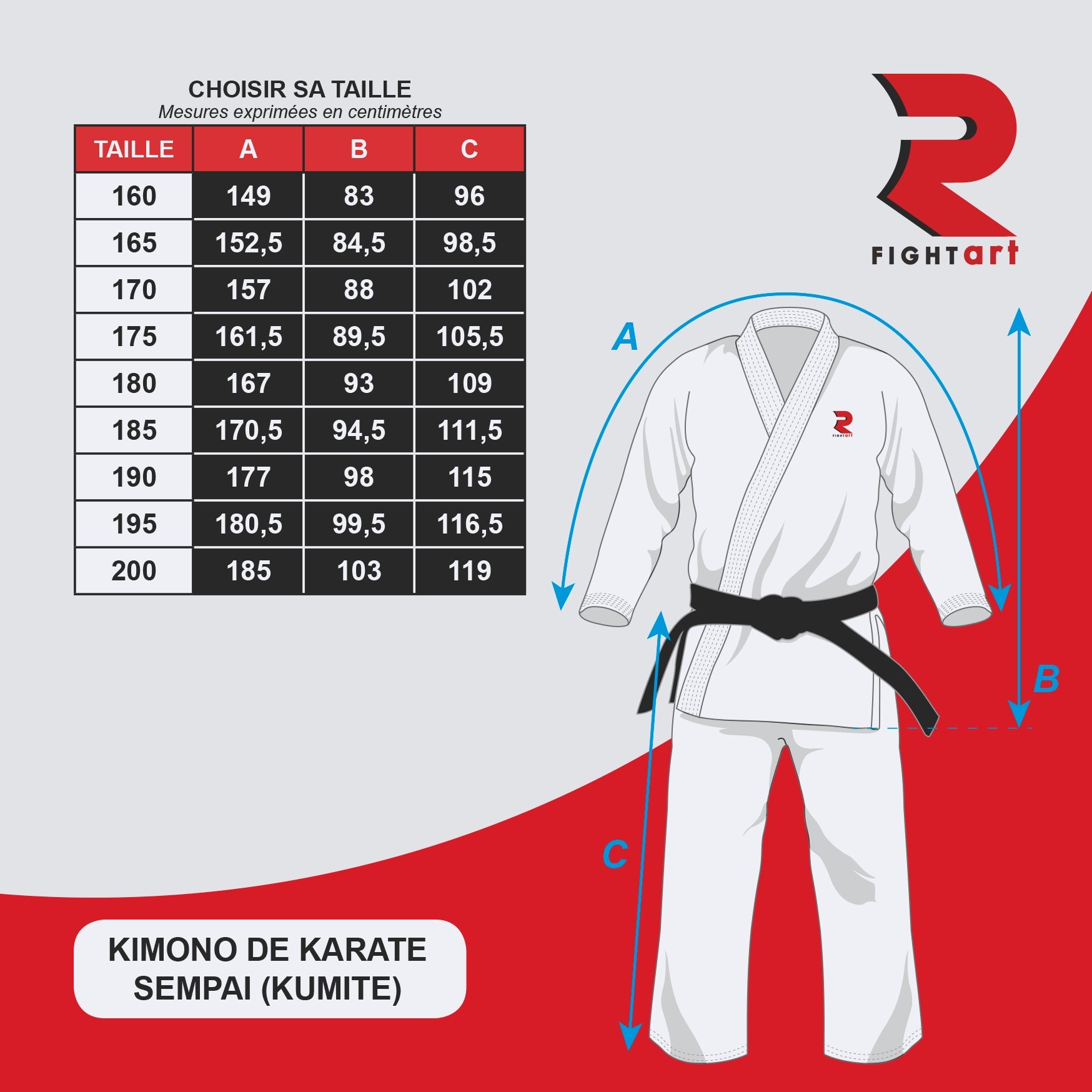 KARATEGI SEMPAI KUMITE WKF BLANCO  FIGHT ART