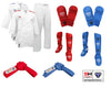 PACK Karategi Kumite BLITZ II 2 chaquetas PUNOK + Protecciones completas (SIN PETO) + cinturones