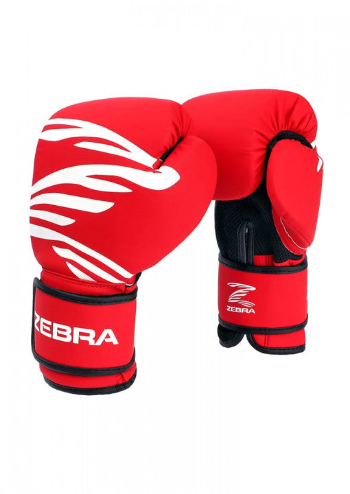 GUANTES BOXEO ZEBRA FITNESS, PU ROJO