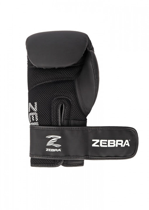 GUANTES BOXEO ZEBRA FITNESS PU NEGRO