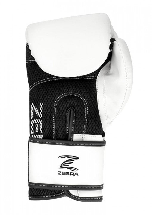 GUANTES BOXEO ZEBRA FITNESS, PU BLANCO