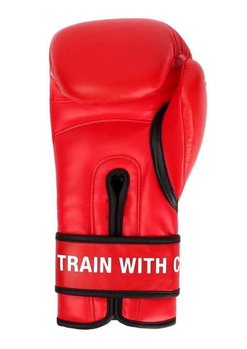 GUANTE BOXEO ZEBRA PERFORMANCE, CUERO ROJO