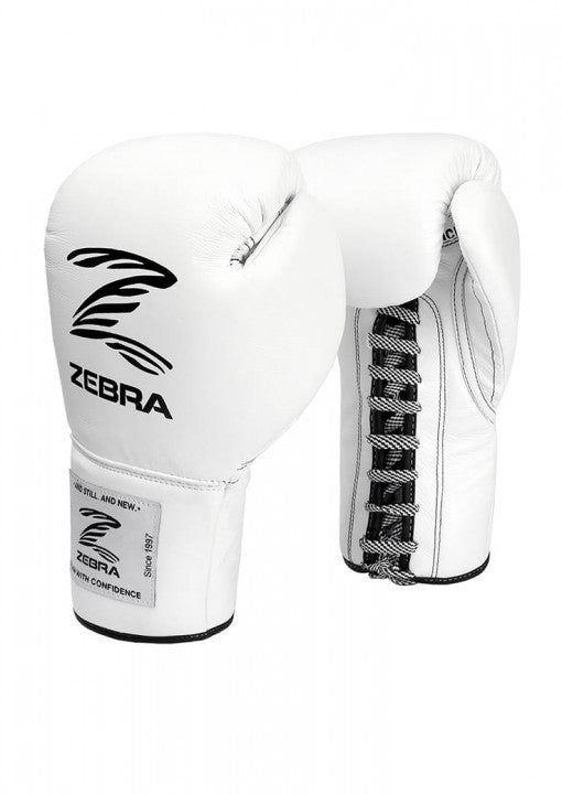 GUANTES BOXEO ZEBRA SIGNATURE PRO CUERDAS BLANCO