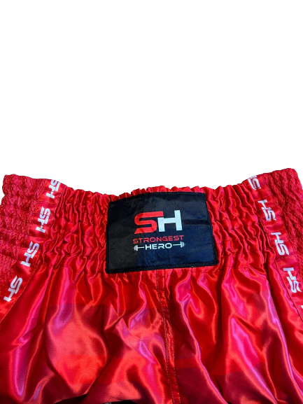 SHORT MUAY THAI "FIGHTER" ROJO STRONGEST HERO