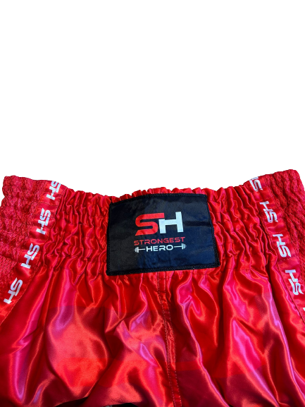 SHORT MUAY THAI "FIGHTER" ROJO STRONGEST HERO