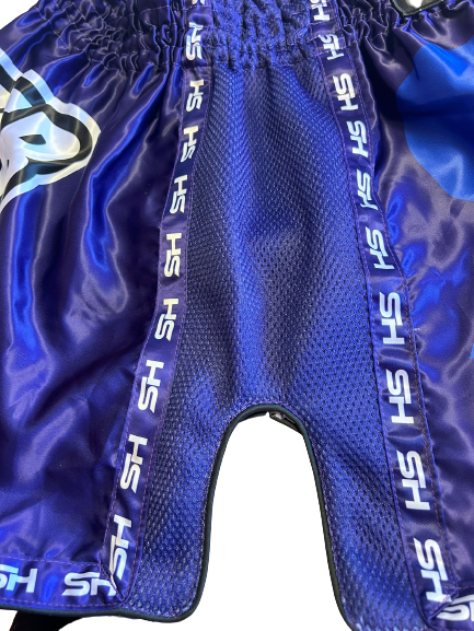 SHORT MUAY THAI "FIGHTER" AZUL STRONGEST HERO