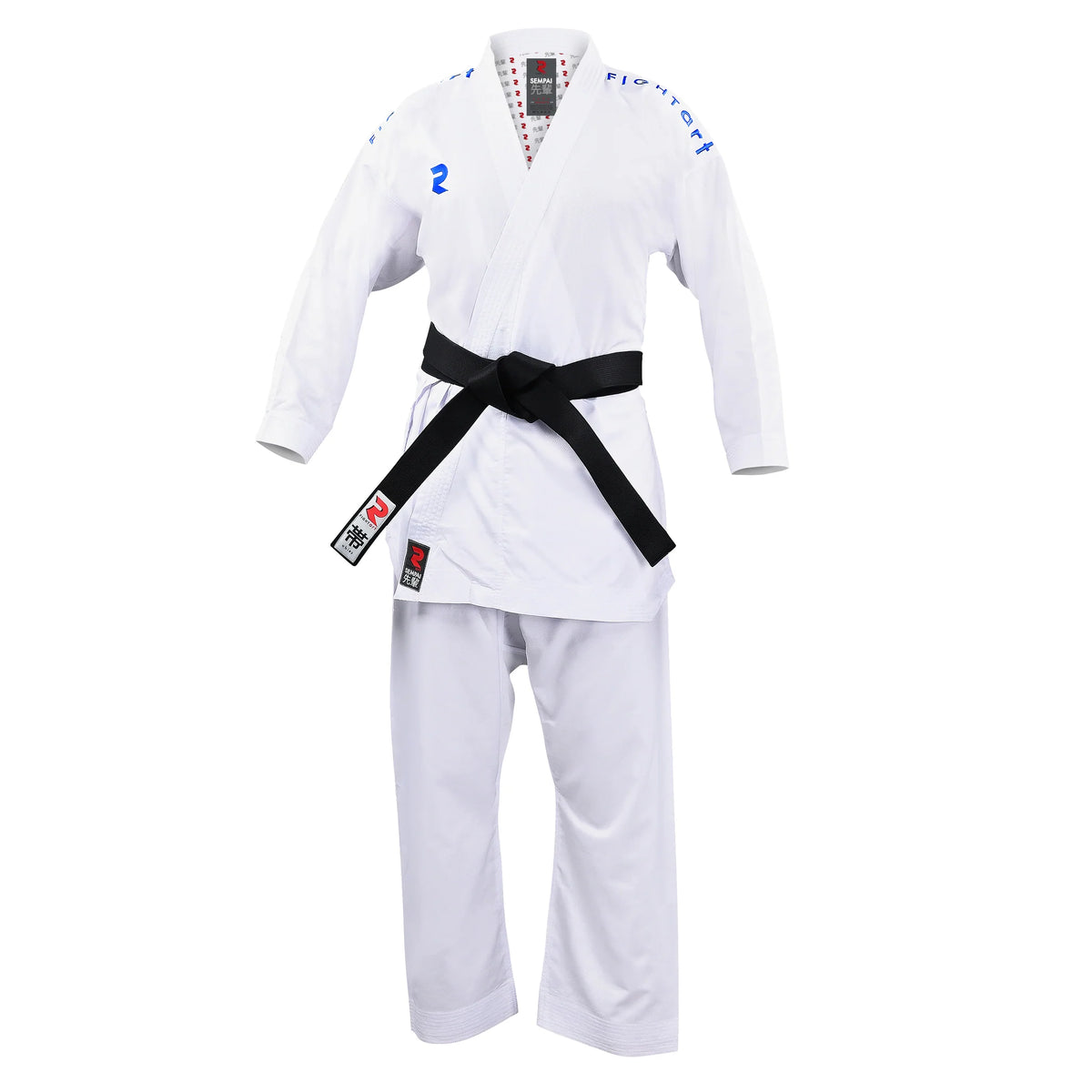 Karategi SEMPAI KUMITE Blanco / Azul FIGHT ART