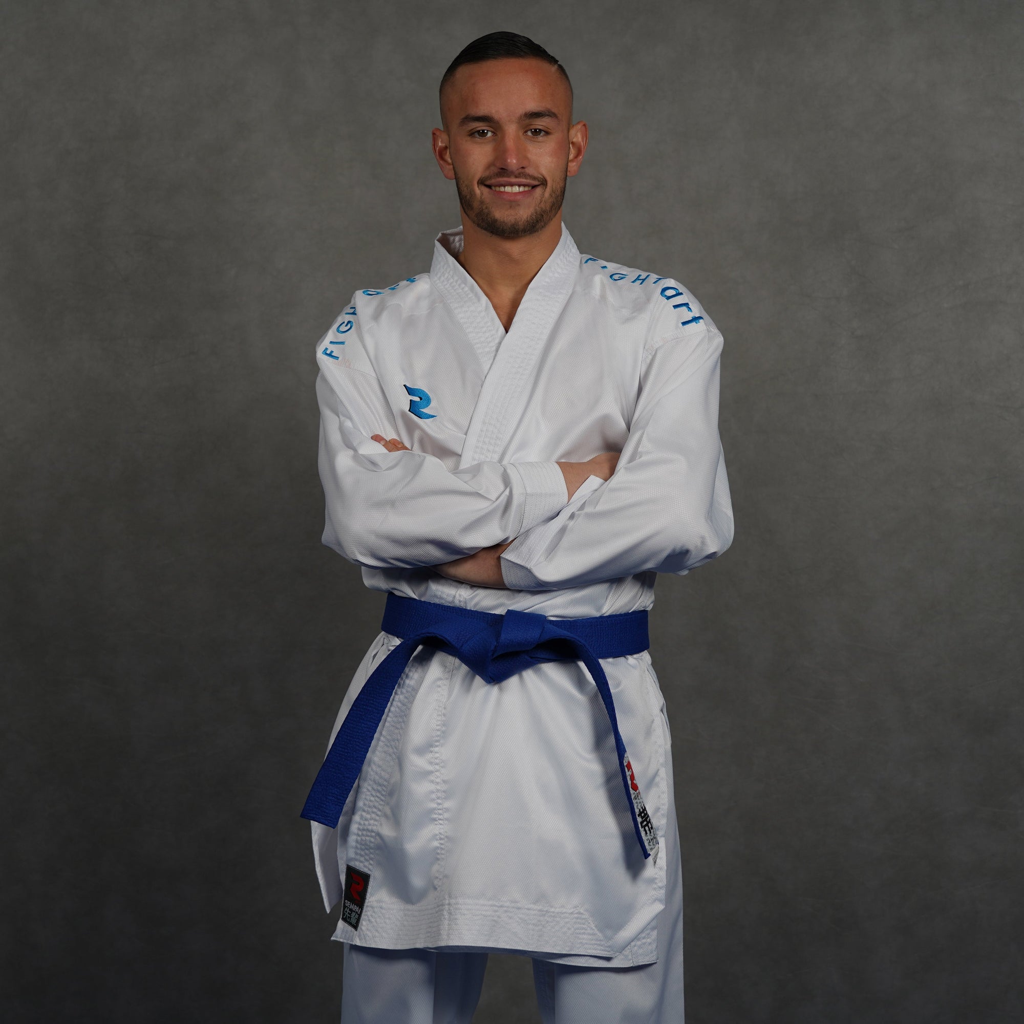 KARATEGI SEMPAI KUMITE BLANCO / AZUL FIGHT ART