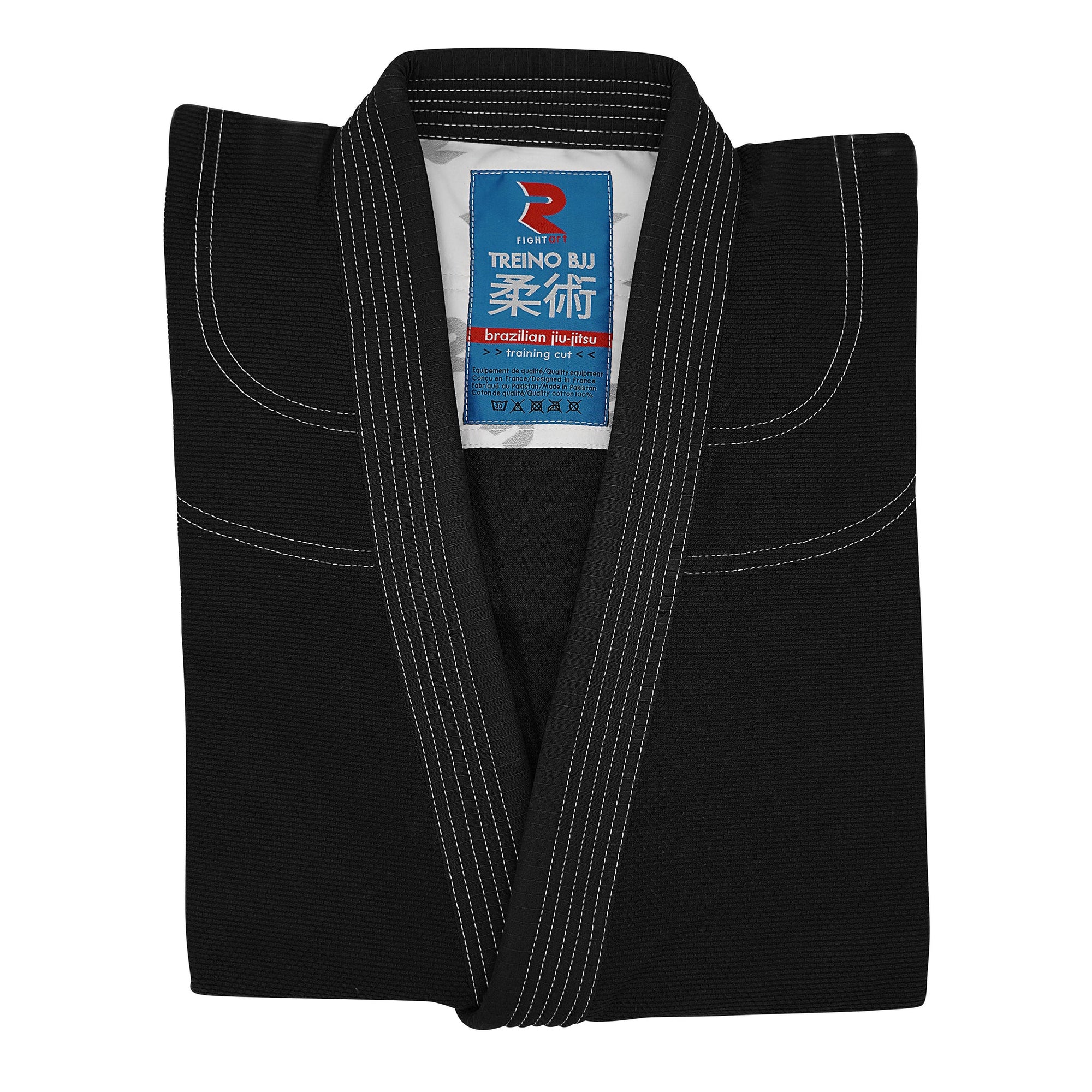 Kimono BJJ TREINO Negro 340 gramos FIGHT ART