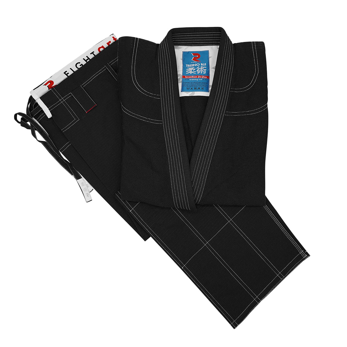 GI BJJ NEGRO "TREINO" 340GR FIGHT ART (ENTRENAMIENTO)