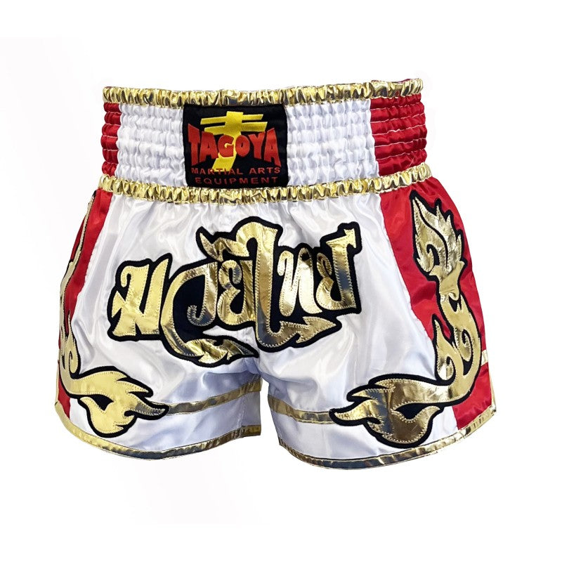 Pantalón Muay Thai Boxing Blanco de satén