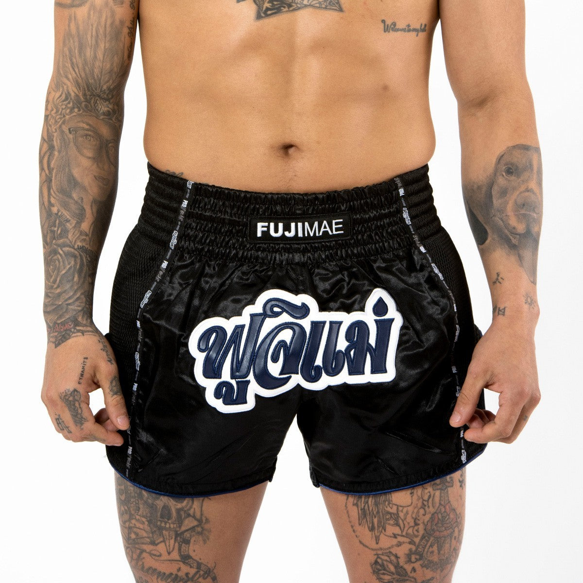 SHORTS MUAY THAI PROWEAR NEGRO/AZUL