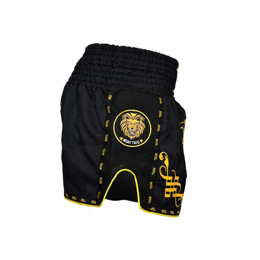 SHORTS MUAY THAI "PRIDE OR DIE" NEGRO NKL