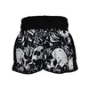 SHORTS MUAY THAI "SKULL" NEGRO/BLANCO NKL