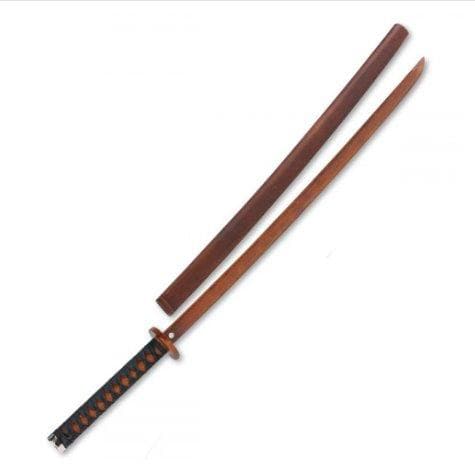 Bokken o Boken para entrenamiento Natural con Tsuba y Vaina de Madera