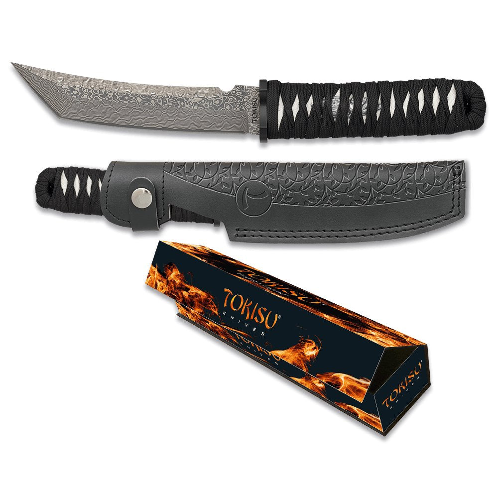 CUCHILLO TANTO DAMASCO TOKISU Negro