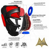 Masque de casque de boxe "Mask" HGX-T1 Rouge