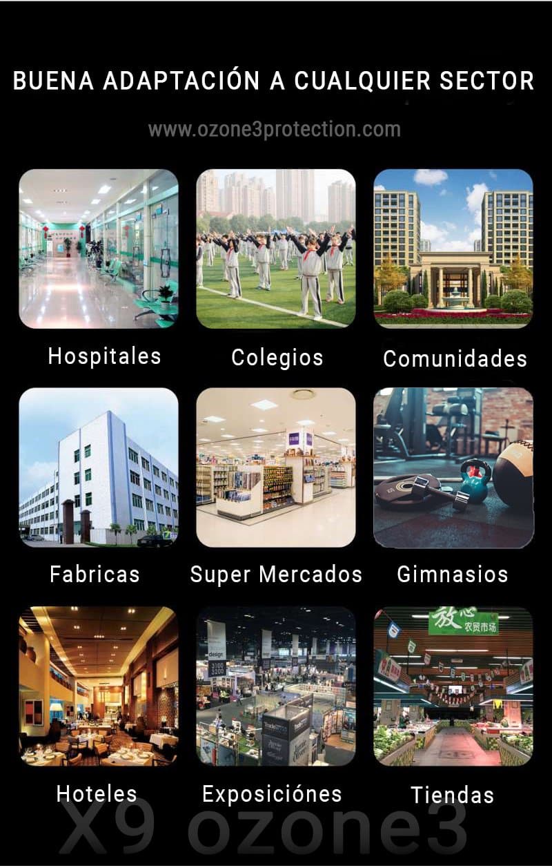 Dispensador de gel automático + Medición temperatura X9 Ozone3