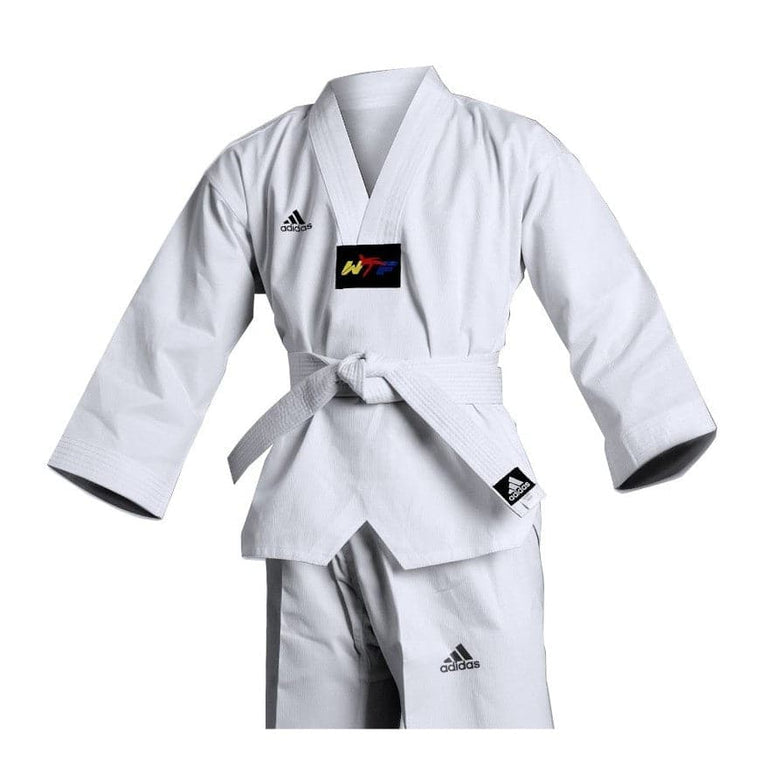 Dobok Taekwondo ADIDAS STAR cuello blanco Homologado WTF New