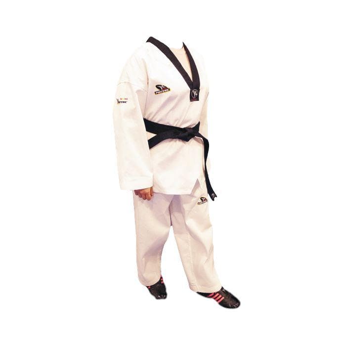 Dobok Taekwondo Protec Inspire cuello negro con Bordado en espalda