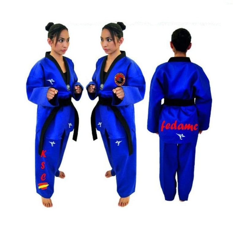 Dobok Taekwondo Protec Semi-Contact Oficial FEDAMC AZUL