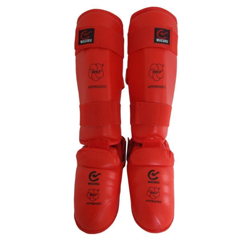 ESPINILLERA  Empeinera Karate HOMOLOGADA POR W.K.F. roja