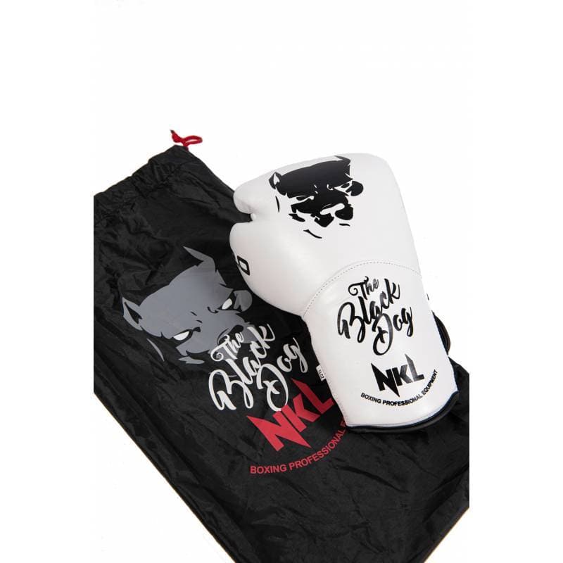 Guantes Boxeo BLACK DOG 2.0 Blanco y Negro